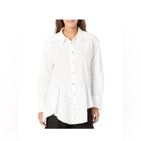 Free People We The Free Freya Poplin Women’s White Top - Picture 7 of 14